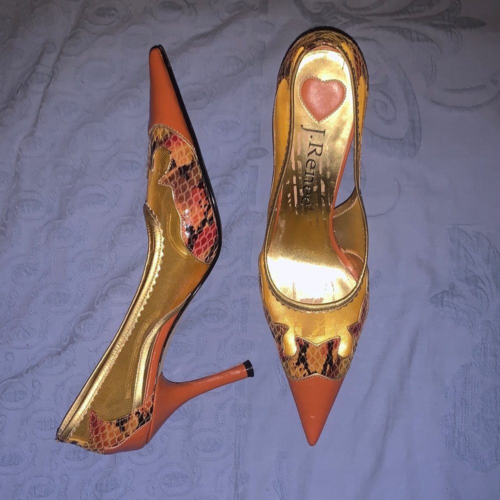 Snakeskin stilettos 7.5